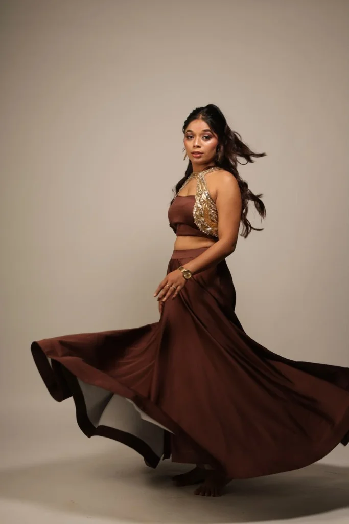 Earth Brown Flared Lehenga Set